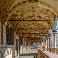 Freskengeschmückte Arkaden in Padua Freskengeschmückte Arkaden in Padua