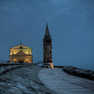 Madonnina Caorle zur blauen Stunde
